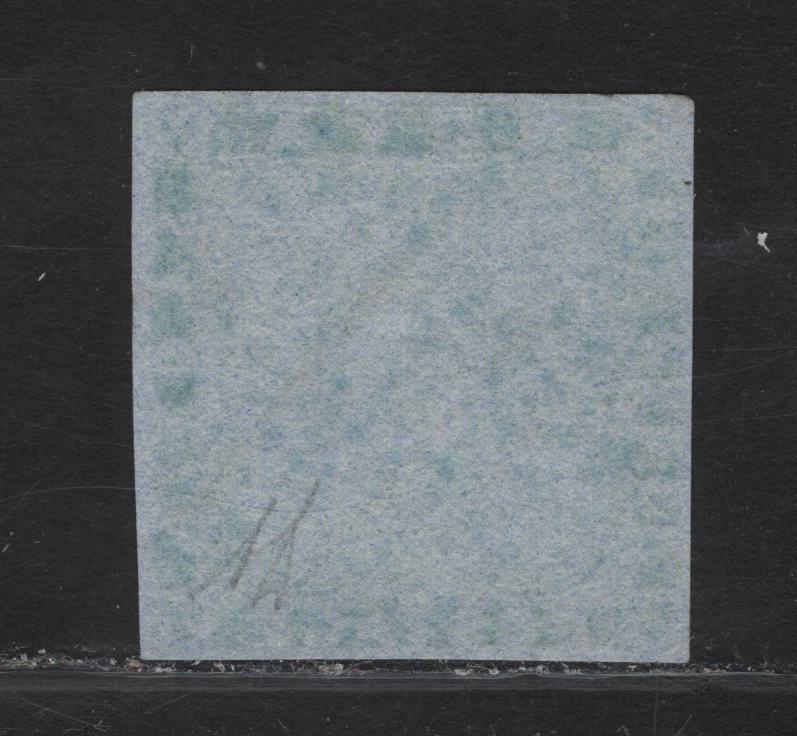 Lot 119 Nova Scotia SC#4 6d Yellow Green Heraldic Flowers & Crown, 1851-1857 Pence Issue, A Very Fine Used Imperf Single