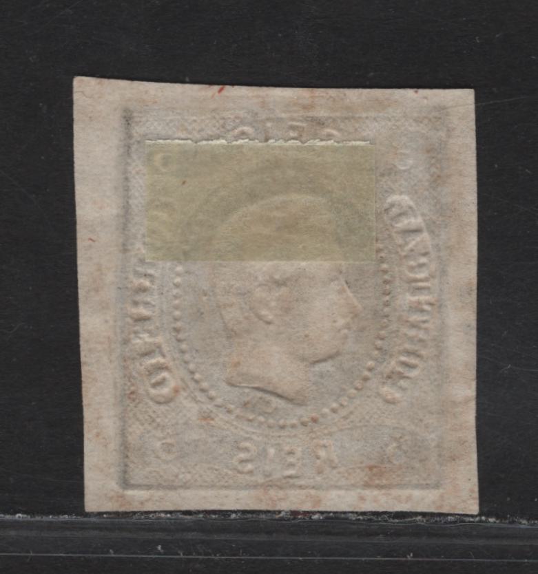 Lot 132 Portugal SC#17 5r Black on White King Luiz, 1866-1867 King Luiz Issue, A Very Fine Used Imperf Single