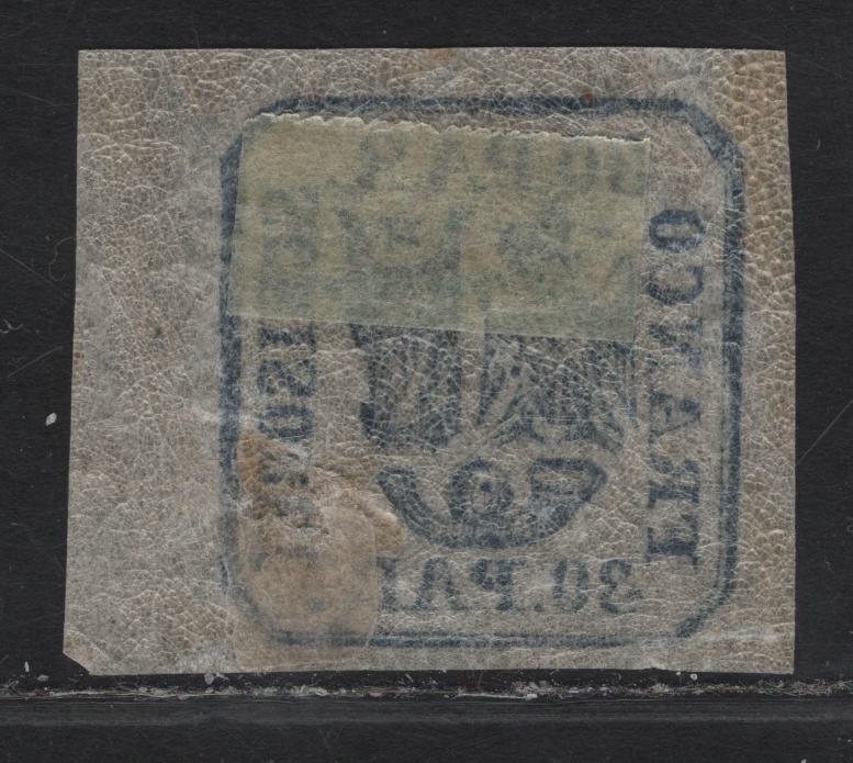 Lot 149 Romania SC#21 30pa Deep Blue Arms, 1864 Arms, A VFOG Imperf Single, Margins Close At Bottom, Wide On 3 Sides
