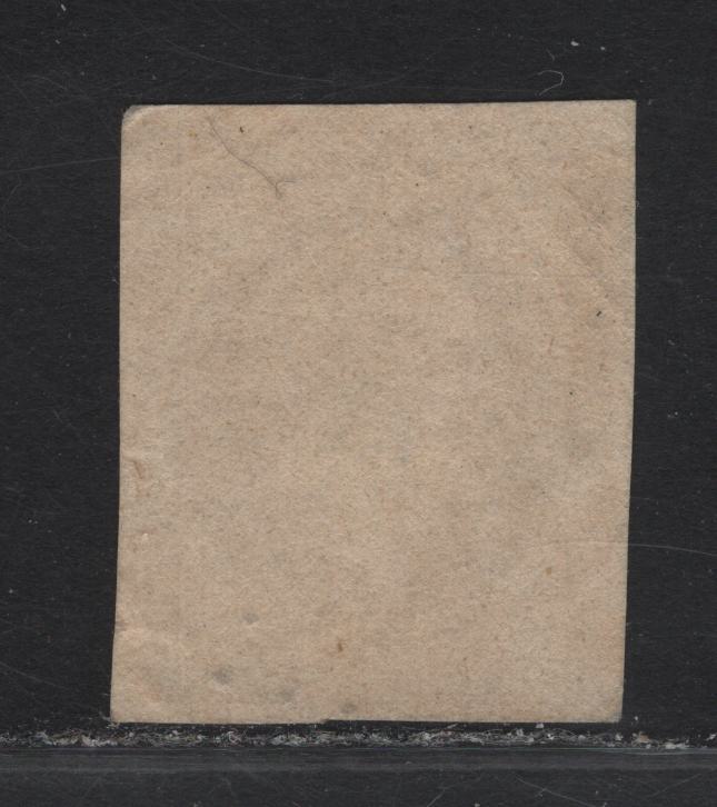 Lot 20 France SC#14 10c Bistre on Yellowish Napoleon III, 1853-1860 Emperor Napoleon III Issue, A Fine Used Imperf Single, Small Internal Wrinkle At LR, Diamon Dotted Grid Cancel