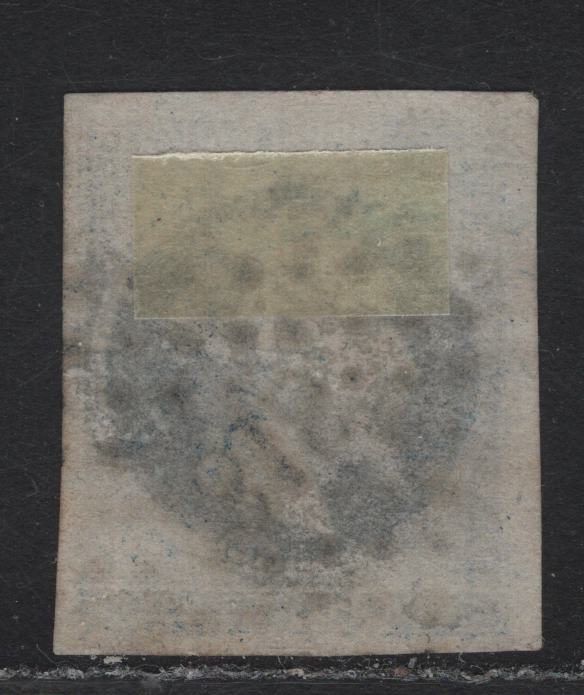 Lot 24 France SC#15c 20c Dark Blue on Lilac Napoleon III, 1853-1860 Emperor Napoleon III Issue, A Very Fine Used Imperf Single, #818 Small Numeral Diamond Dotted Cancel