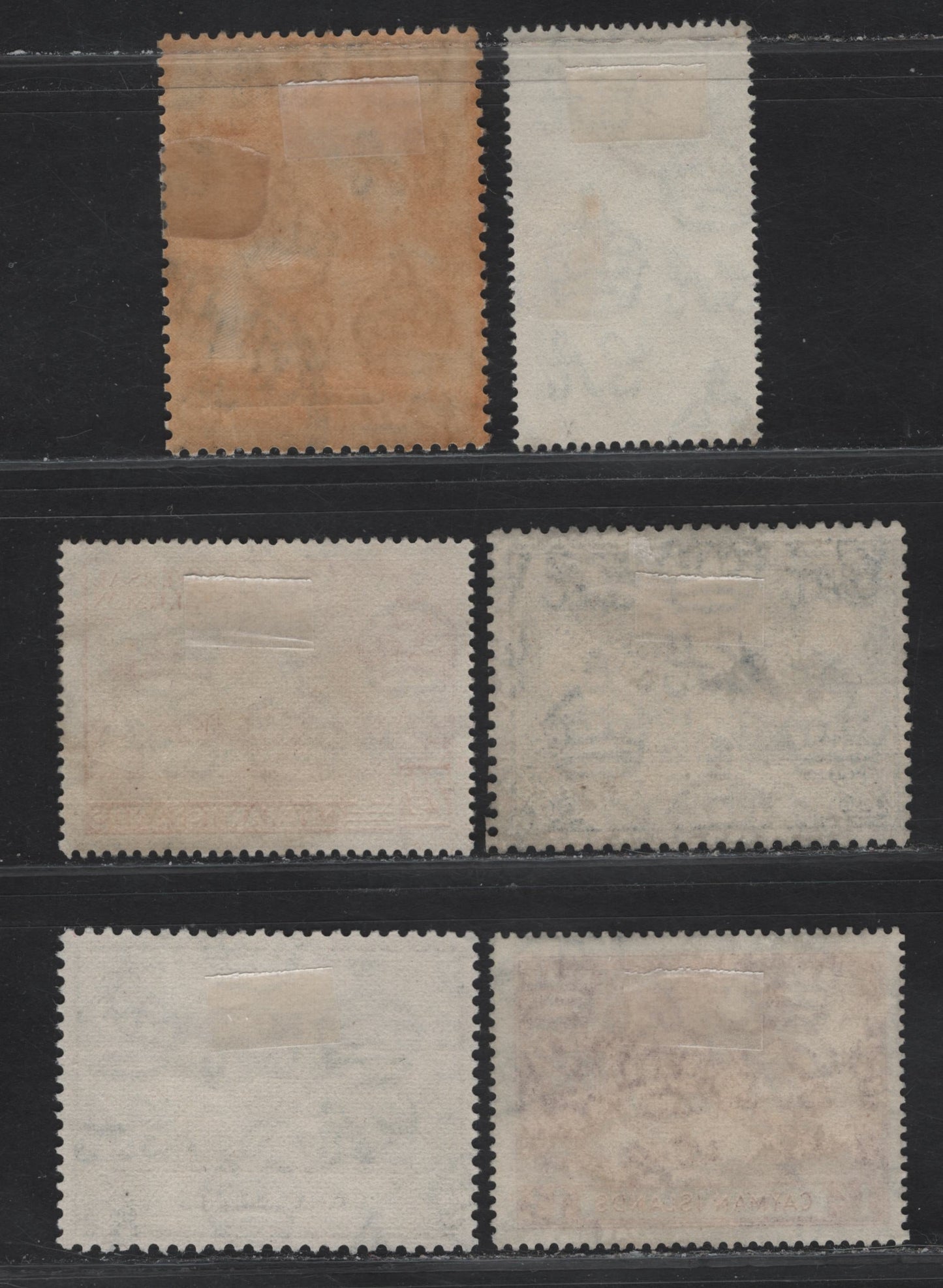 Lot 260 (C) Cayman Islands SG#129-134 1/2d - 1/- Green - Red Brown KGVI & Queen Elizabeth - UPU Monument, 1948-1949 Silver Wedding - 75th Anniv of UPU Issues, 6 Fine/Very Fine Used Singles