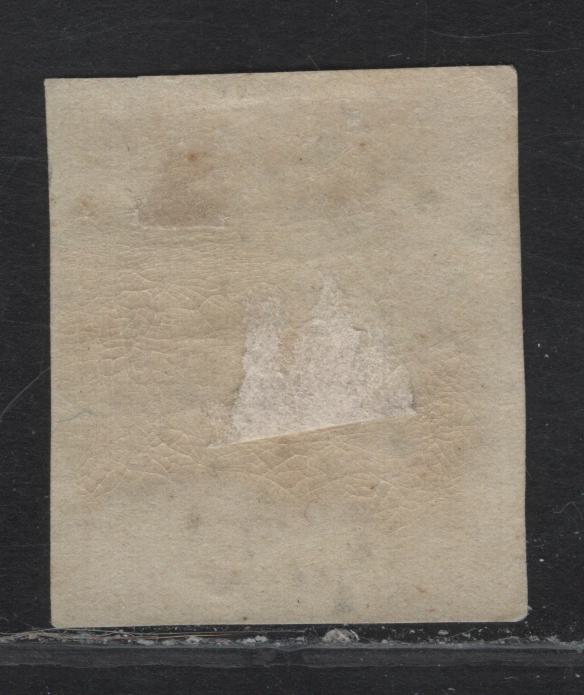 Lot 26 France SC#18 40c Orange on Yellowish Napoleon III, 1853-1860 Emperor Napoleon III Issue, A Fine Used Imperf Single, Type I, 4 Margins, Close Top & Bottom.