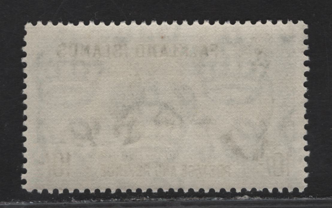 Lot 274 Falkland Islands SG#184 10/- Slate Gray Southern Sealion & S.A Fur Seal, 1952 KGVI Pictorial Issue, A VFNH Single