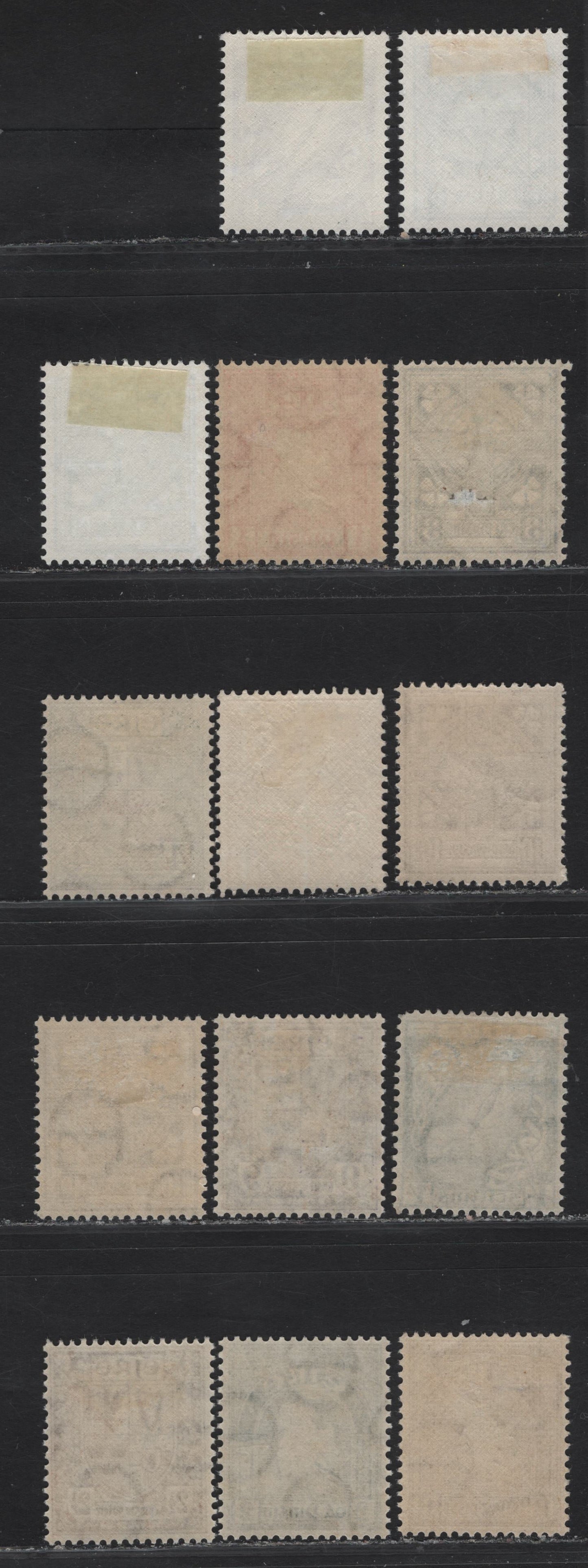 Lot 276 Ireland SG#112/228 1d - 1/- Carmine - Light Blue Map of Ireland - Sword of Light, 1940-1968 Sword of Light, Celtic Cross, Map & Arms Definitives, 14 F/VFOG Singles, Multiple 'e' Wmk, Includes Smaller Designs Of 3d & 5d, 6d Chalky Paper.