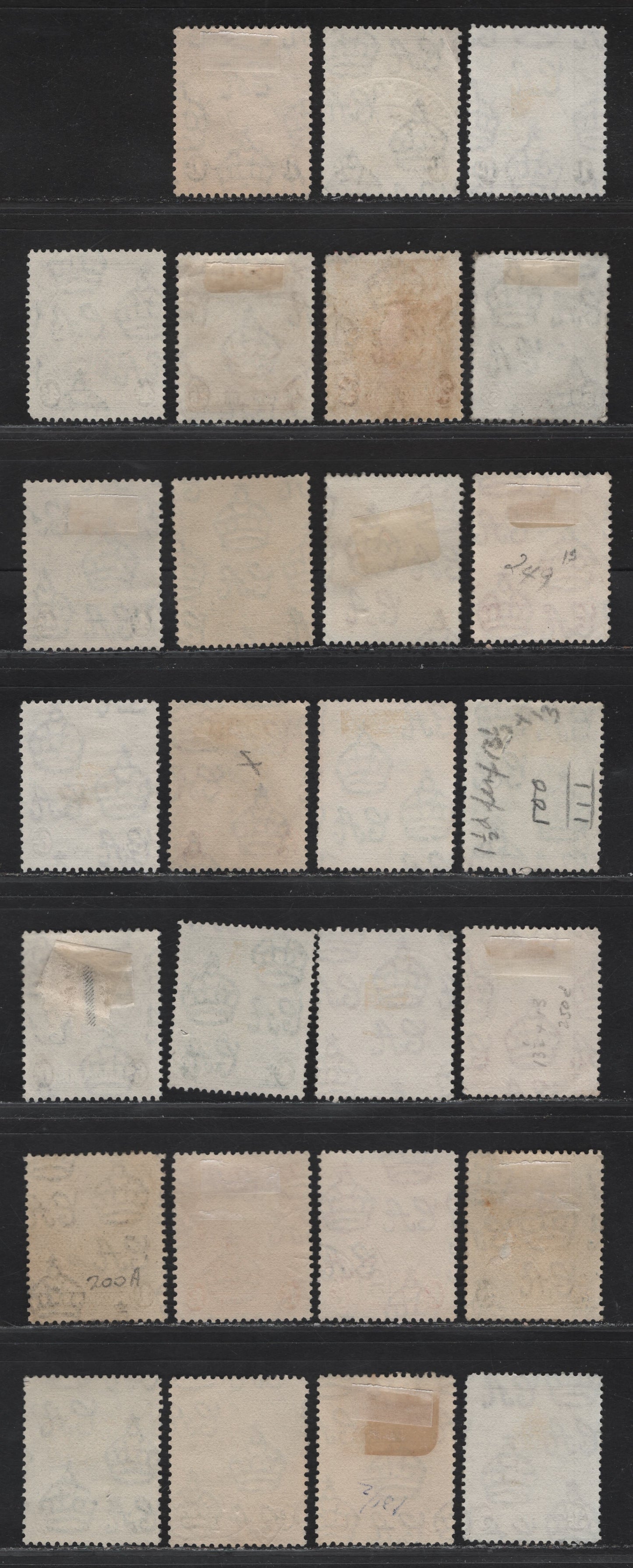 Lot 358 (C)Barbados SG#248-254, 255-256a 1/2d - 5/- Green - Indigo Badge of the Colony, 1938-1947 Badge of the Colony Issue, 27 Fine/Very Fine Used Singles, Includes Both perf 13.5x13 & 14 For All Values Except 1/2, Additional Shades