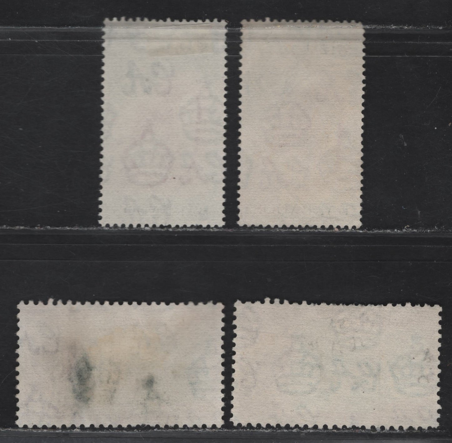 Lot 360 (C)Barbados SG#280-281 60c -$1.20 Green & Claret - Carmine & Olive Green Careenage - Map of Barbados, 1950 Pictorial Issue, 4 Very Fine Used Singles, Two Different Printings Of Each Showing Different Shades