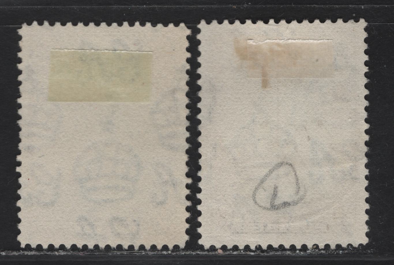 Lot 378 (C)Bermuda SG#112 2d - 1/- Ultramarine & Sepia Lucie, 1938-1953 KGVI Keyplate Issue, 2 Fine/Very Fine Used Singles, Line Perf 11.9, 2 Shades of Blue In Center