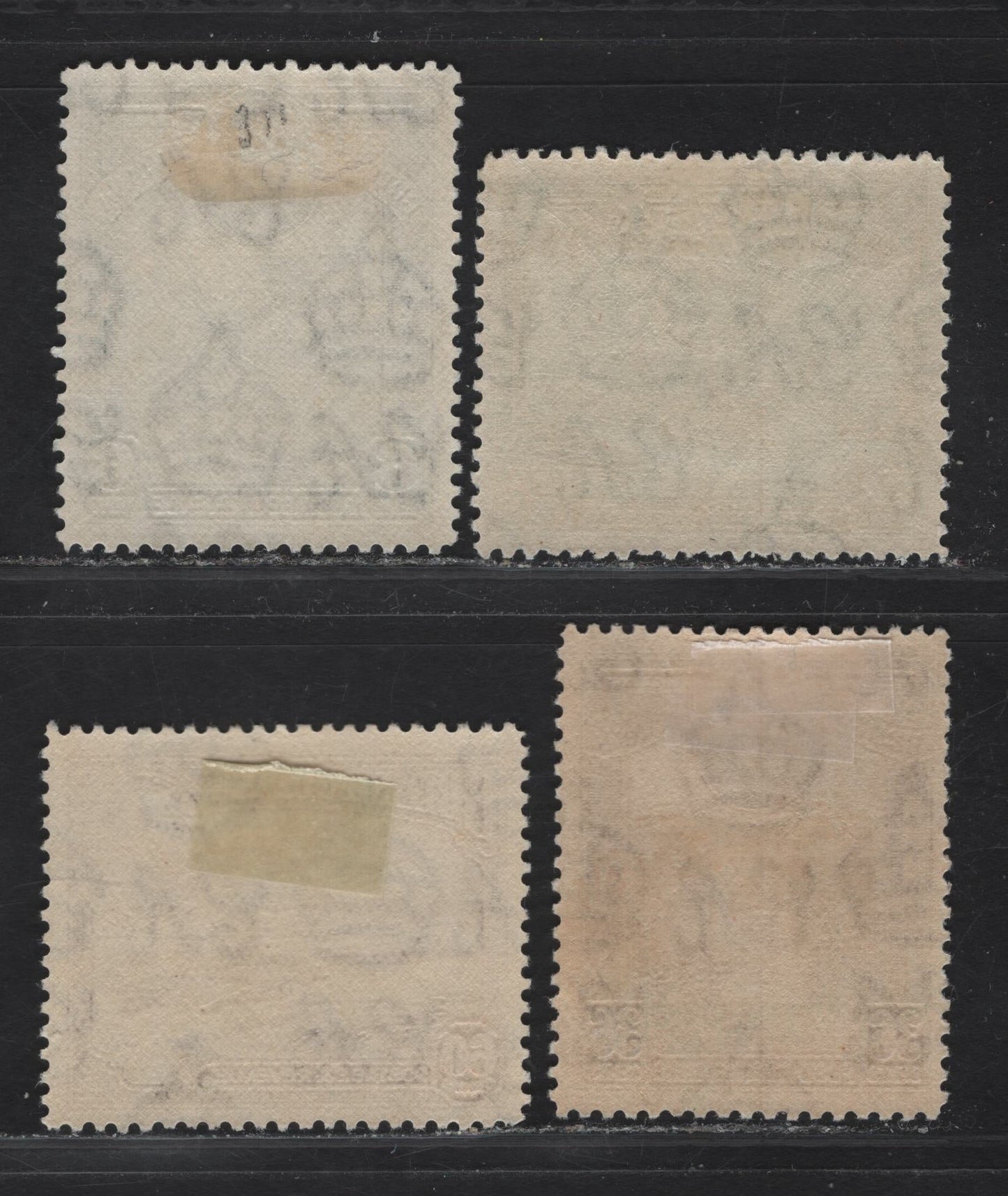 Lot 393 British Guiana SG#311-313, 315 6c - 60c Deep Ultramarine - Red Brown Shooting Fish - Shooting Logs Over Falls, 1938-1952 KGVI Pictorial Issue, 4 F/VFOG Singles