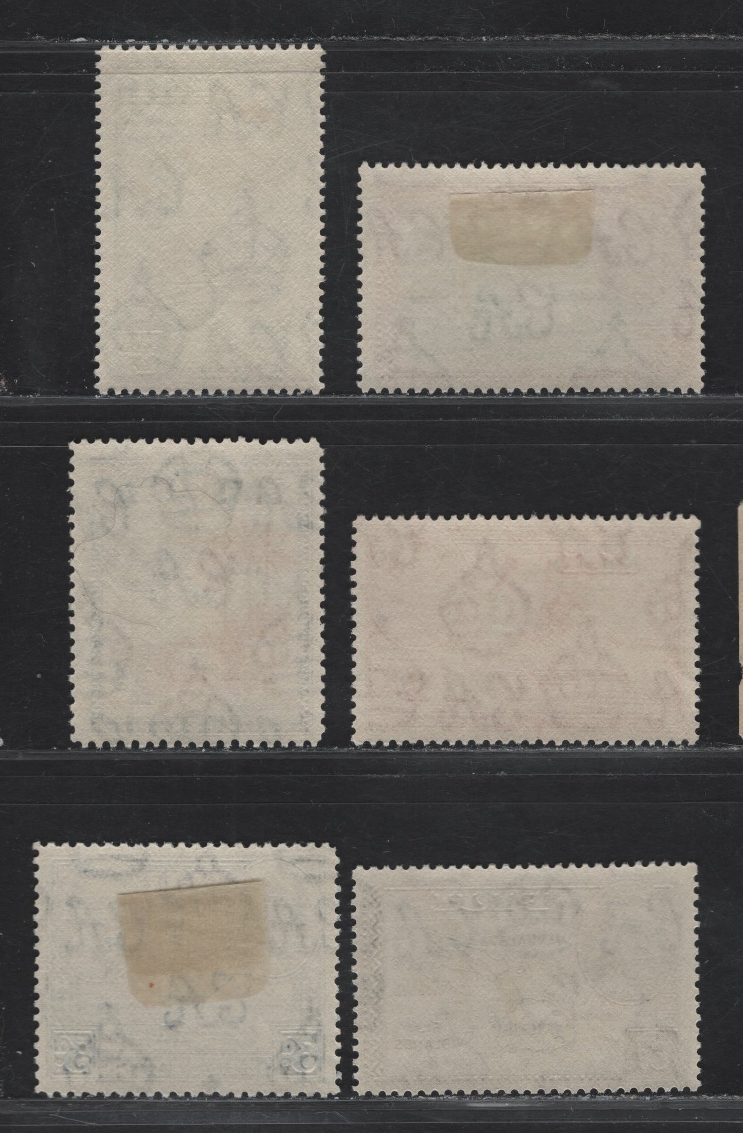 Lot 123 (C) Fiji SG#249, 252a, 250, 255, 257, 261a 1/2d - 6d Green - Violet Black Native Sailing Canoe - Map of Fiji Islands, 1938-1955 KGVI Pictorial Issue, 6 F/VFOG/NH Singles, 1.5d Is Deep Carmine, All Wartime Printings