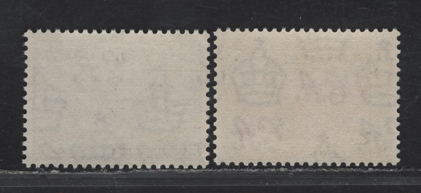 Gold Coast SG#139-140 2.5d - 3d Yellow Brown & Scarlet - Dull Blue Map - Nsuta Manganese Mine, 1948-1952 KGVI Pictorial Issue, 2 VFNH Singles