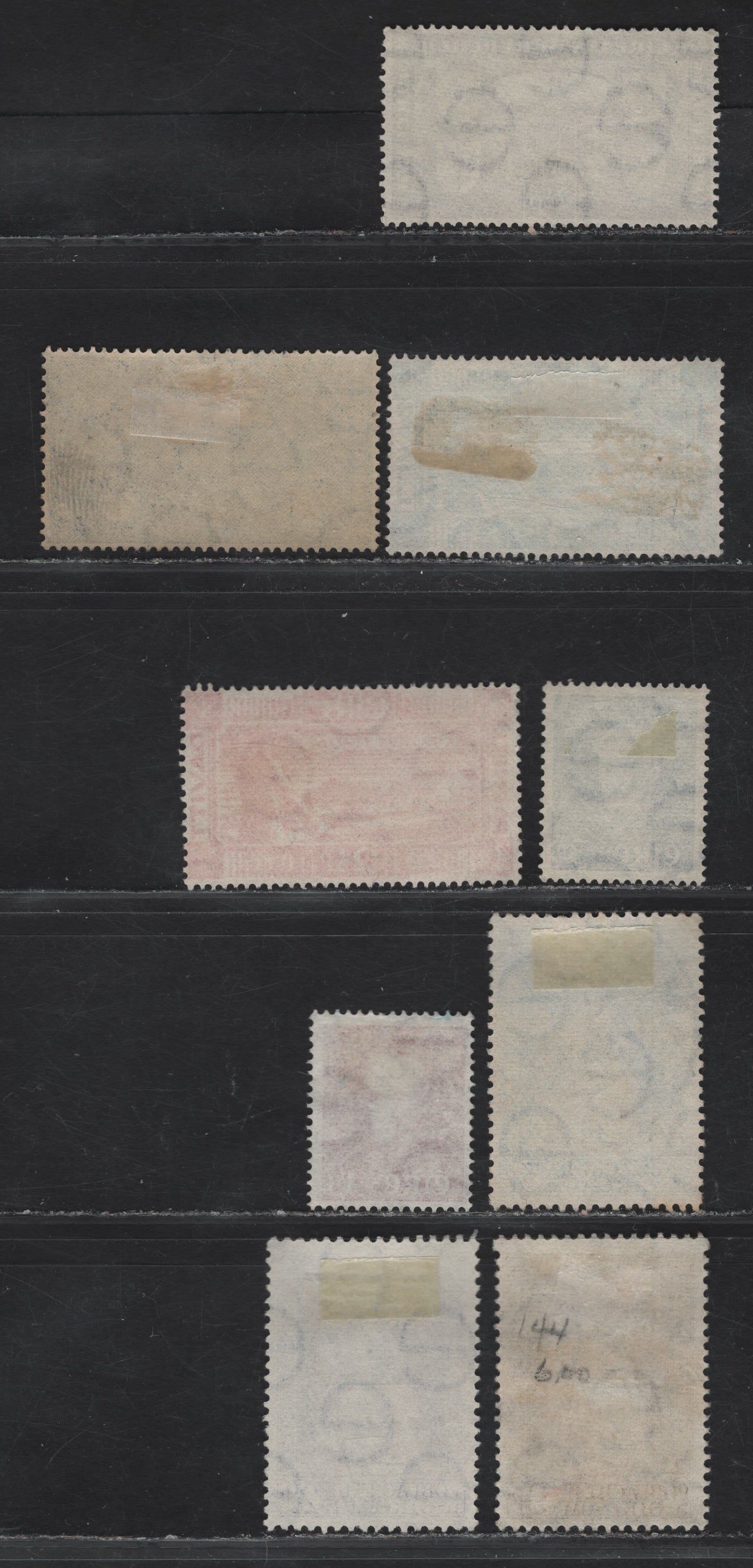 Lot 150 (C) Ireland SG#138-139, 146-147, 149-151, 170-171 2.5d - 1/3 Scarlet - Lake Country & Homestead - Father Wadding, 1946-1957 Davitt & Parnell - Father Luke Wadding Issues, 9 Fine/Very Fine Used Singles