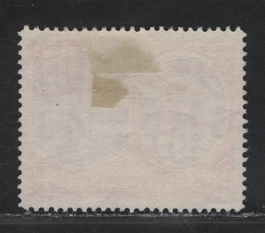 Lot 199 St Kitts & Nevis SG#73g 3d Deep Reddish Purple & Bright Scarlet King George VI & Medicinal Spring, 1938-1950 KGVI Keyplates Issue, A Very Fine Used Single, Perf 14, Chalky Paper, August 1950 Printing.