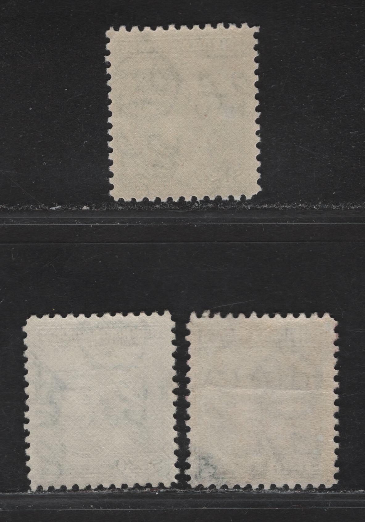 Lot 261 Trinidad & Tobago SG#255 $1.20 Blue Green King George VI, 1938-1944 KGVI Pictorial Issue, 3 F/VFOG Singles, 1940 & Late 1940 Printings