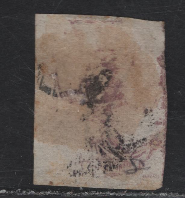 Lot 269 (C) Canada SG#8i 1/2d Lilac Rose Queen Victoria, 1852-1857 2nd Pence Issue, An Ungraded Used Imperf Single, Severely Cut Into At Left, Large Margins At Top & Right, Clear At Bottom.