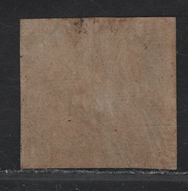 Lot 275 (C) New Brunswick SG#3r 1/- Violet Black Flower Heraldry, 1851 Pence Issue, A VFOG Imperf Single, Reprint On Gummed Paper, Unusual As These Do Not Usually Have Gum