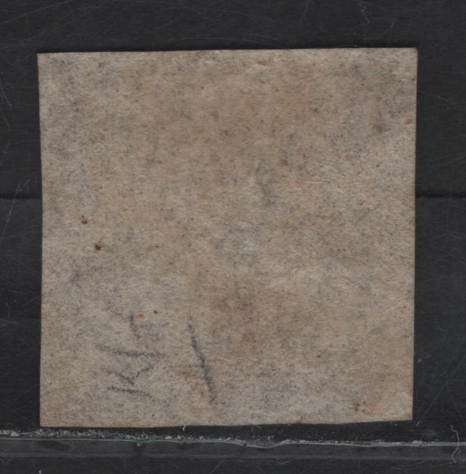 Lot 280 (C) Newfoundland SG#15A 1d Violet Brown Flower Heraldry, 1861-1862 3rd Pence Issue, A Fine Unused Imperf Single, 4 Clear, But Close Margins