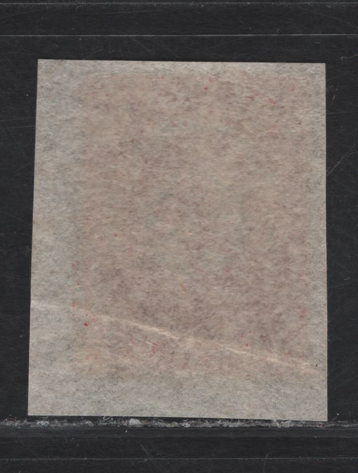 Lot 292 (C) Newfoundland SG#21 6.5d Rose Flower Heraldry, 1861-1862 3rd Pence Issue, A VFOG Imperf Single, Hard Translucent Paper, Diagonal Gum Crease, Mammoth Sized Margins.