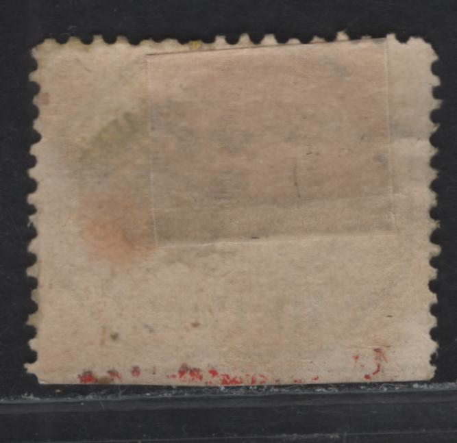 Lot 38 Roman States SC#24a 40c Black on Yellow Papal Arms, 1868 Arms Issue, A Very Fine Used Single, Continuous Horizontal Dividing Lines & Moderate Cancel, Perf 13, Contrast This Paper Color With Lots 36 & 37.