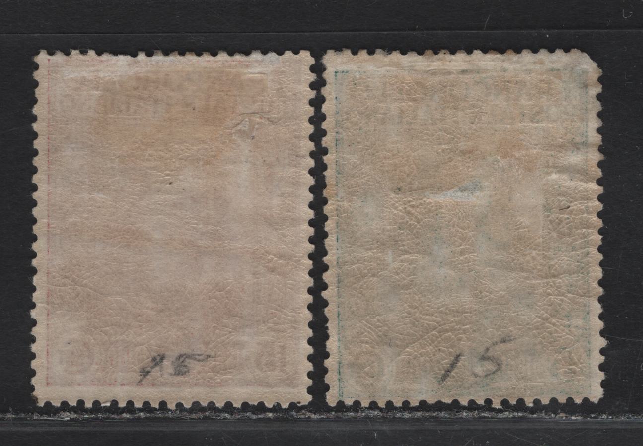 Lot 55 Italy SC#115-116 5c - 15c Green - Claret Giuseppe Garibaldi, 1910 Freedom of Sicily Issue, 2 FOG Singles