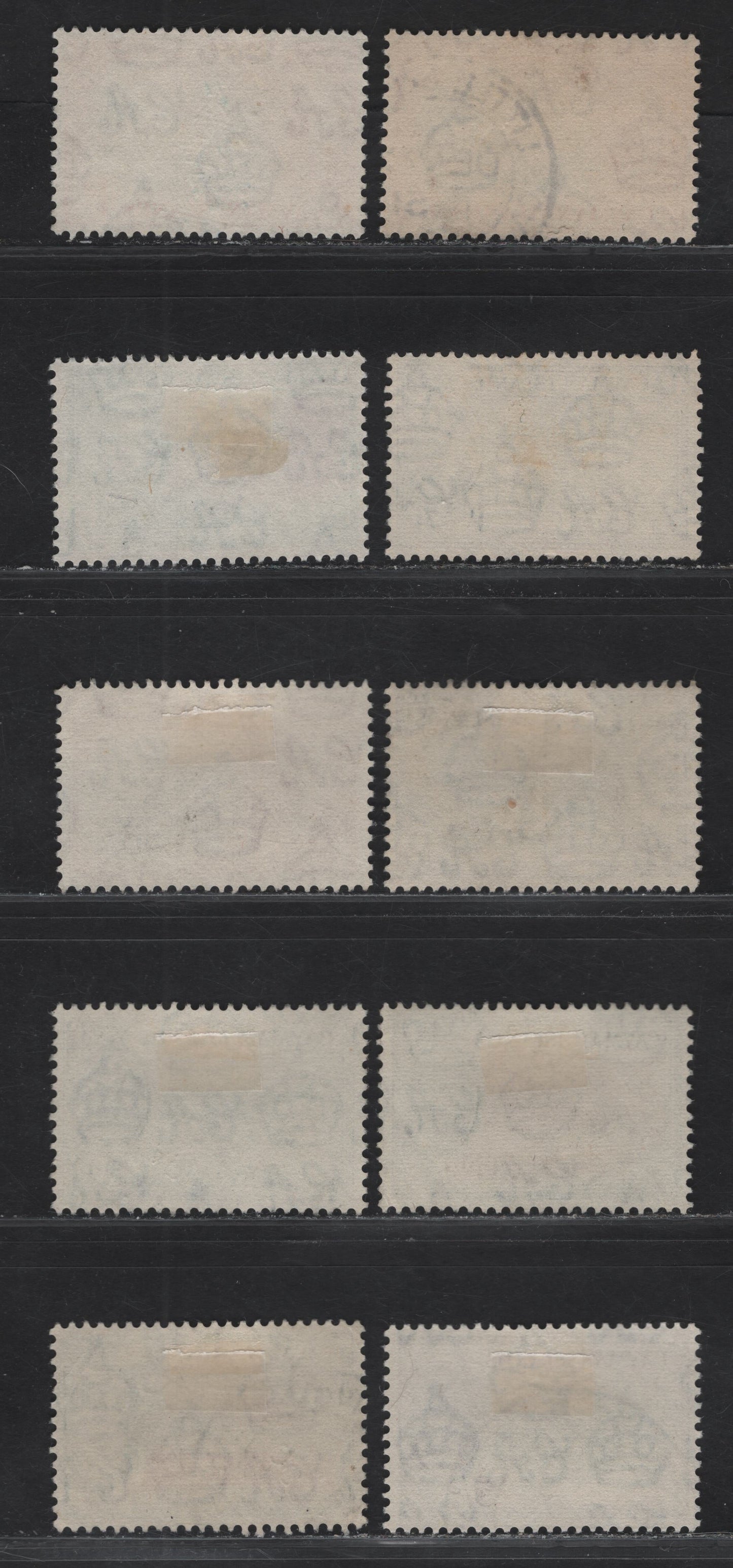 Lot 85 (C) Cayman Islands SG#135-137, 139-143, 146 1/4d - 5/- Bright Blue & Scarlet - Olive Green & Violet King George VI, 1950 KGVI Pictorial Issue, 10 Very Fine Used Singles, Including 2 Shades Of 1/4d