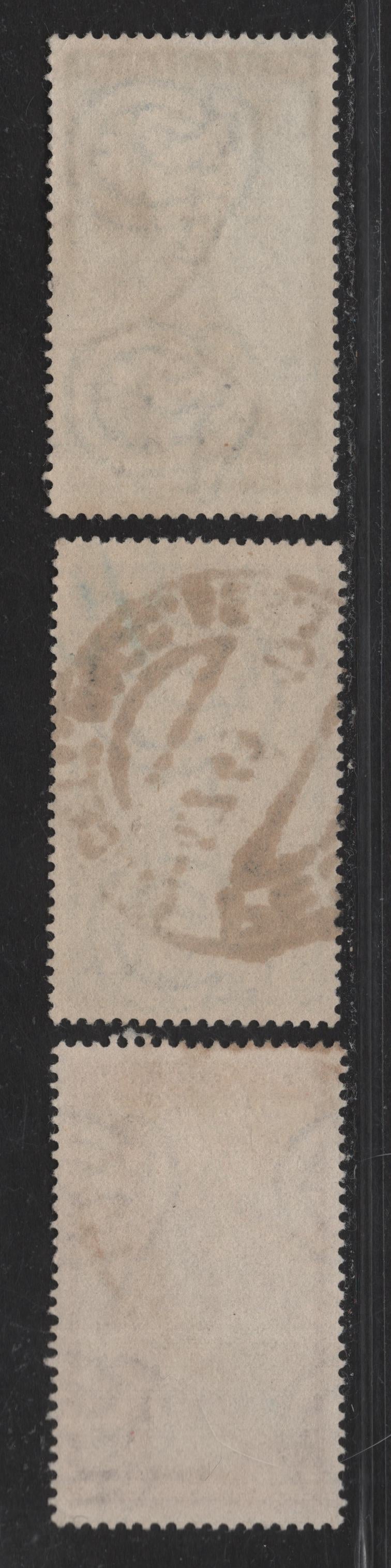 Lot 18 Italy SC#515-517 5l - 20l Dark Green - Brown Workman & Ship, 1949 European Recovery Program Issue, 3 Very Fine Used Singles, Postally Used Examples, 15l Violet Has A July 1949 CDS, Others Appear To Be 1949 Also.