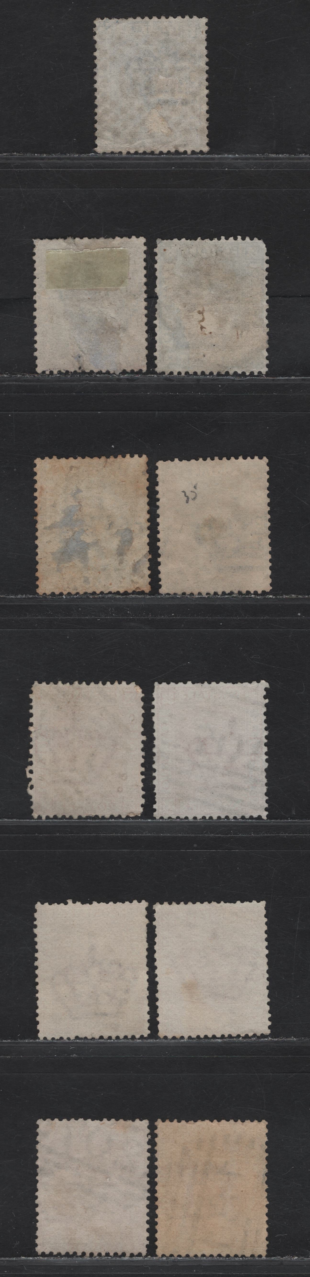 Lot 189 Italy SC#35-a, 36 20c Sky Blue - Orange Victor Emmanuel II, 1867-1877 Victor Emmanuel II Keyplates Issue, 11 Very Good/Fine Used Singles, Various Numeral Postmarks