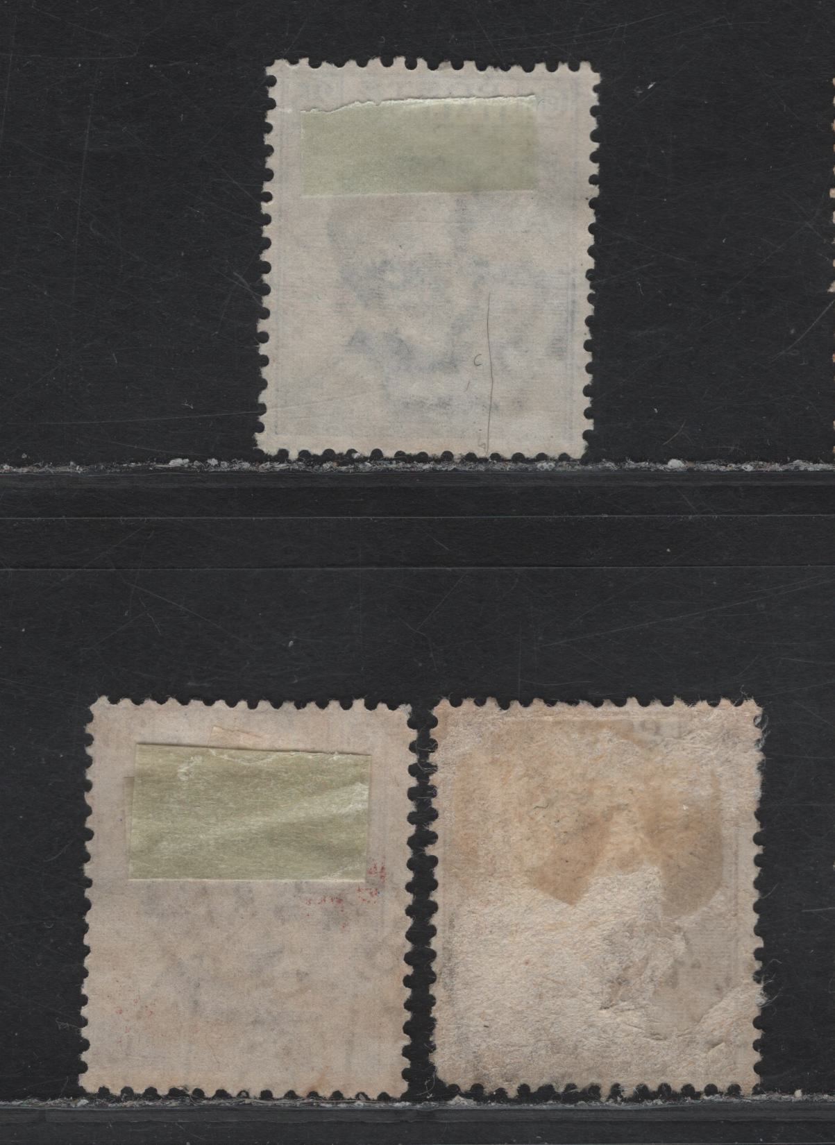 Lot 203 Italy SC#100, 110 25c - 85c Blue - Red Brown Victor Emmanuel III, 1908-1927 Victor Emmanuel III Sideface Issue, 3 Fine Used Singles, 2 Shades Of Red Brown