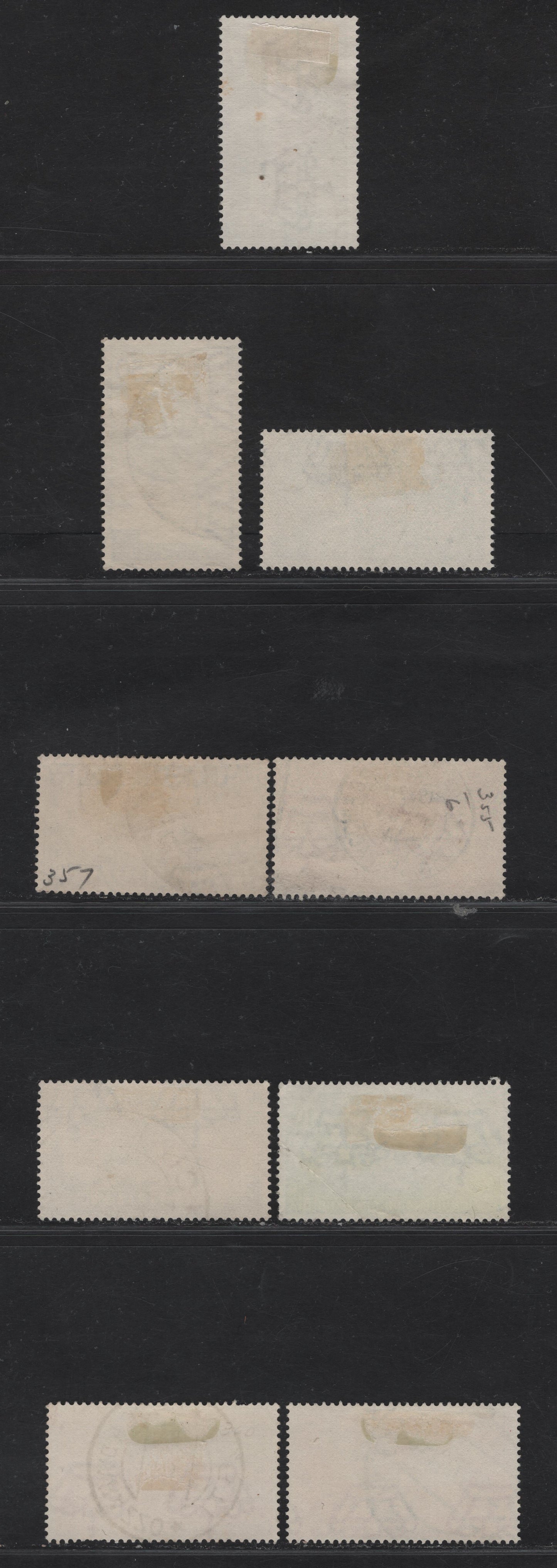 Lot 246 Italy SC#355-363 20c - 75c Red - Rose Red Map of Italian Industries - Capitol, 1936 17th Milan Trade Fair - Flaccus Issues, 9 Fine/Very Fine Used Singles