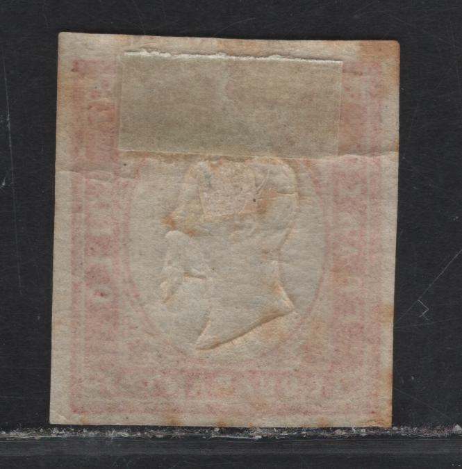 Lot 7 Sardinia SC#13 40c Red Victor Emmanuel II, 1855-1863 Embossed Victor Emmanuel II Issue, A VFOG Imperf Single, 4 Clear Margins, Gum Crease