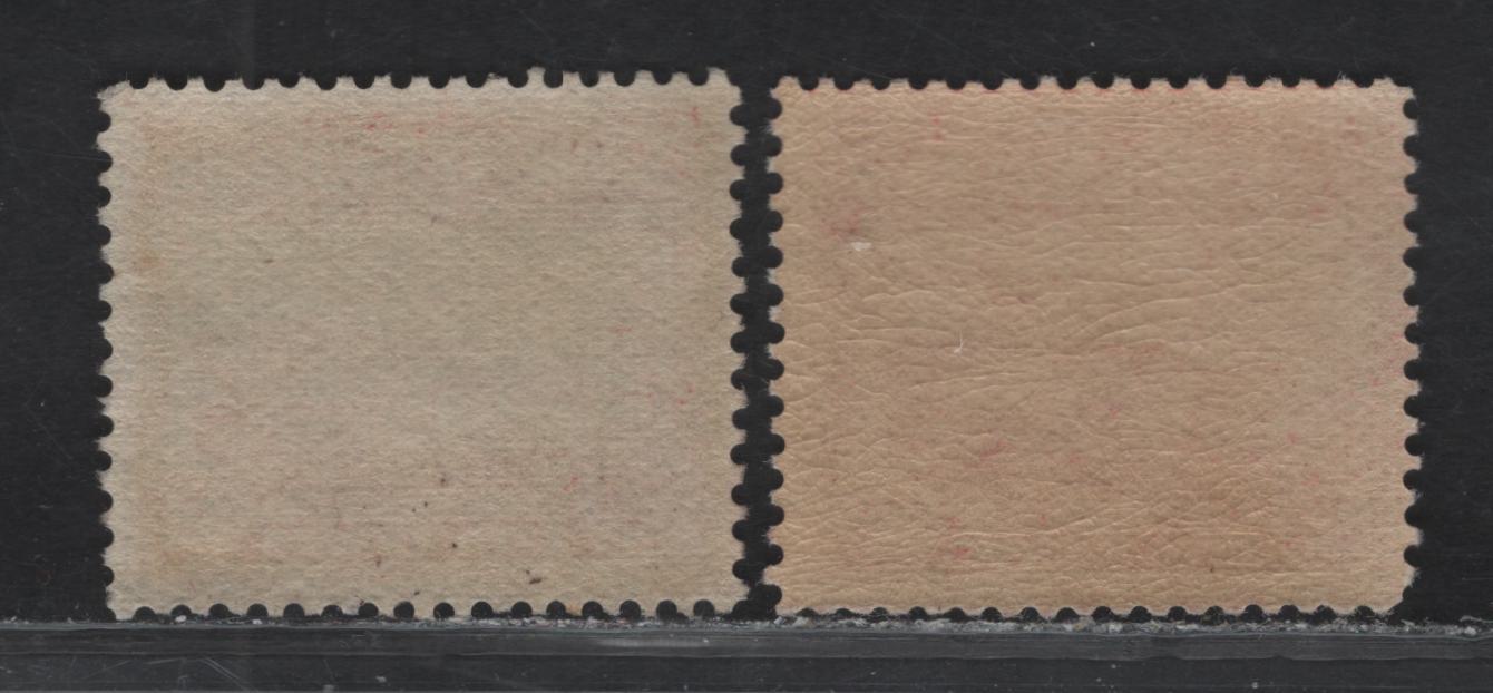 Lot 117 (C) Newfoundland #132 2c on 30c - 3c on 35c Carmine Red South West Arm, 1923-1924 Pictorial Issue, 2 FNH Singles, Paper WM-M & WM-N, Line Perf 14.2 & Comb Perf 14x13.9