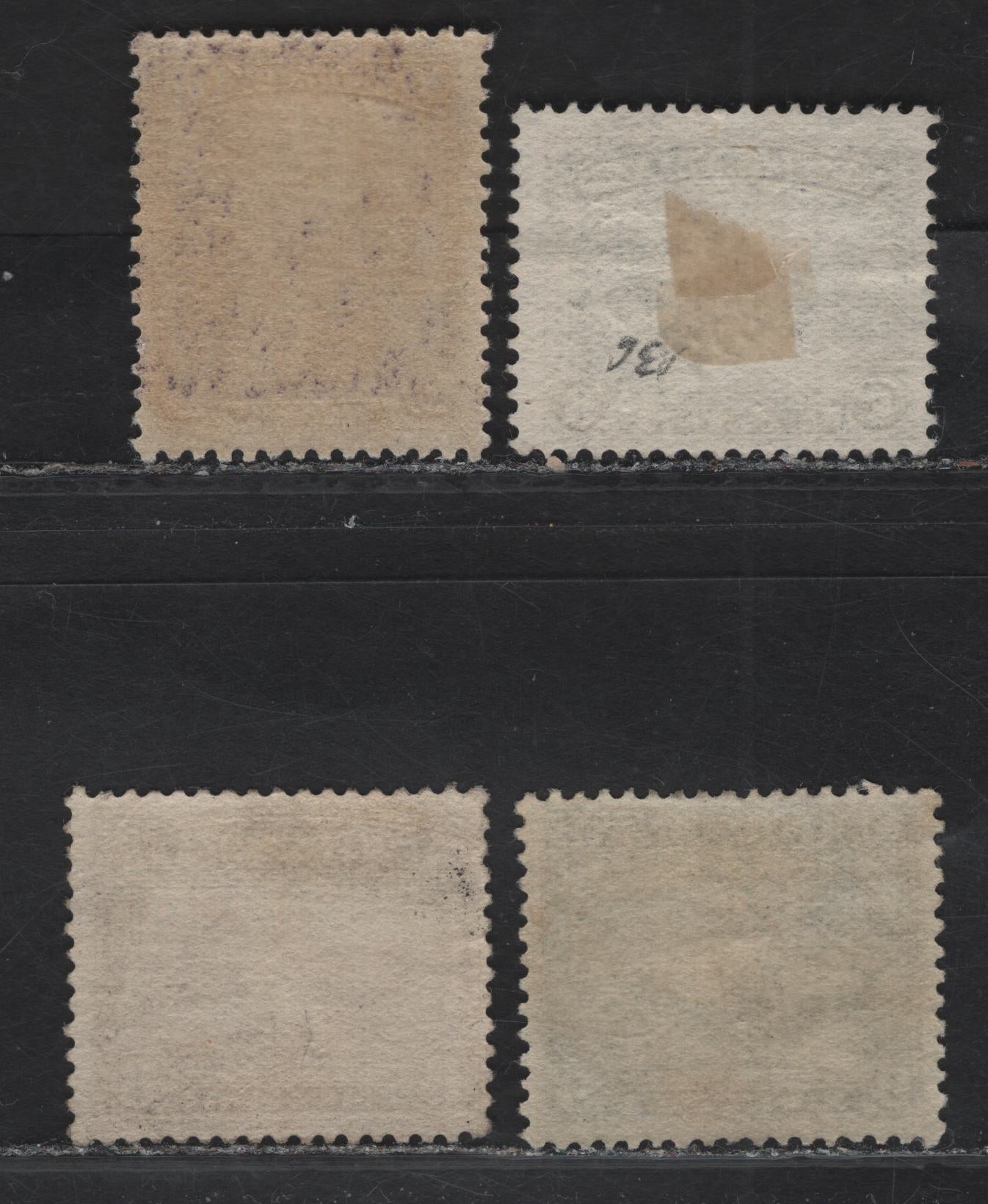 Lot 118 (C) Newfoundland #136-139 6c - 10c Gray - Dark Violet Upper Steadies - Humber River Canyon, 1923-1924 Pictorial Issue, 4 F/VFOG Singles, Papers WM-N (6c), WM-L (10c) & WM-H (Rest), Various Perfs
