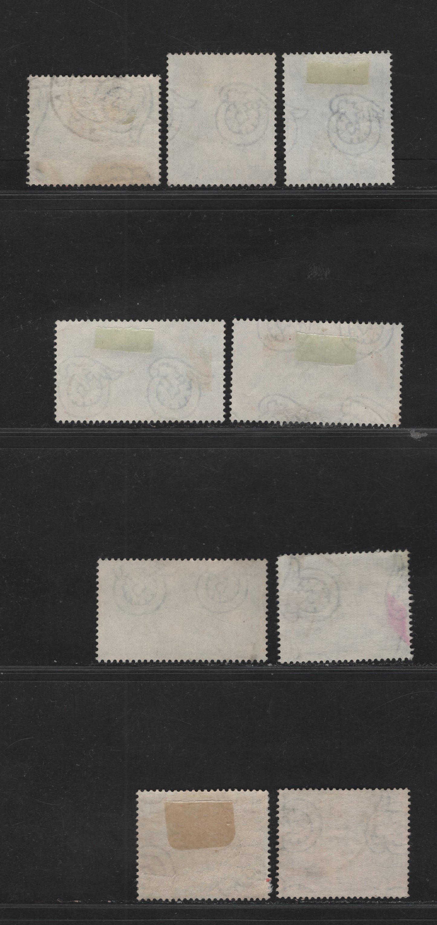 Lot 202 Italy SC#614-615, 635-638, 646-648 25l - 60l Black & Dark Brown - Blue & Ultramarine Sailor, Soldier & Navigator - Lateran Palace, 1952-1954 Armed Forces Day - Signing of Lateran Pacts Issues, 9 Fine/Very Fine Used Singles