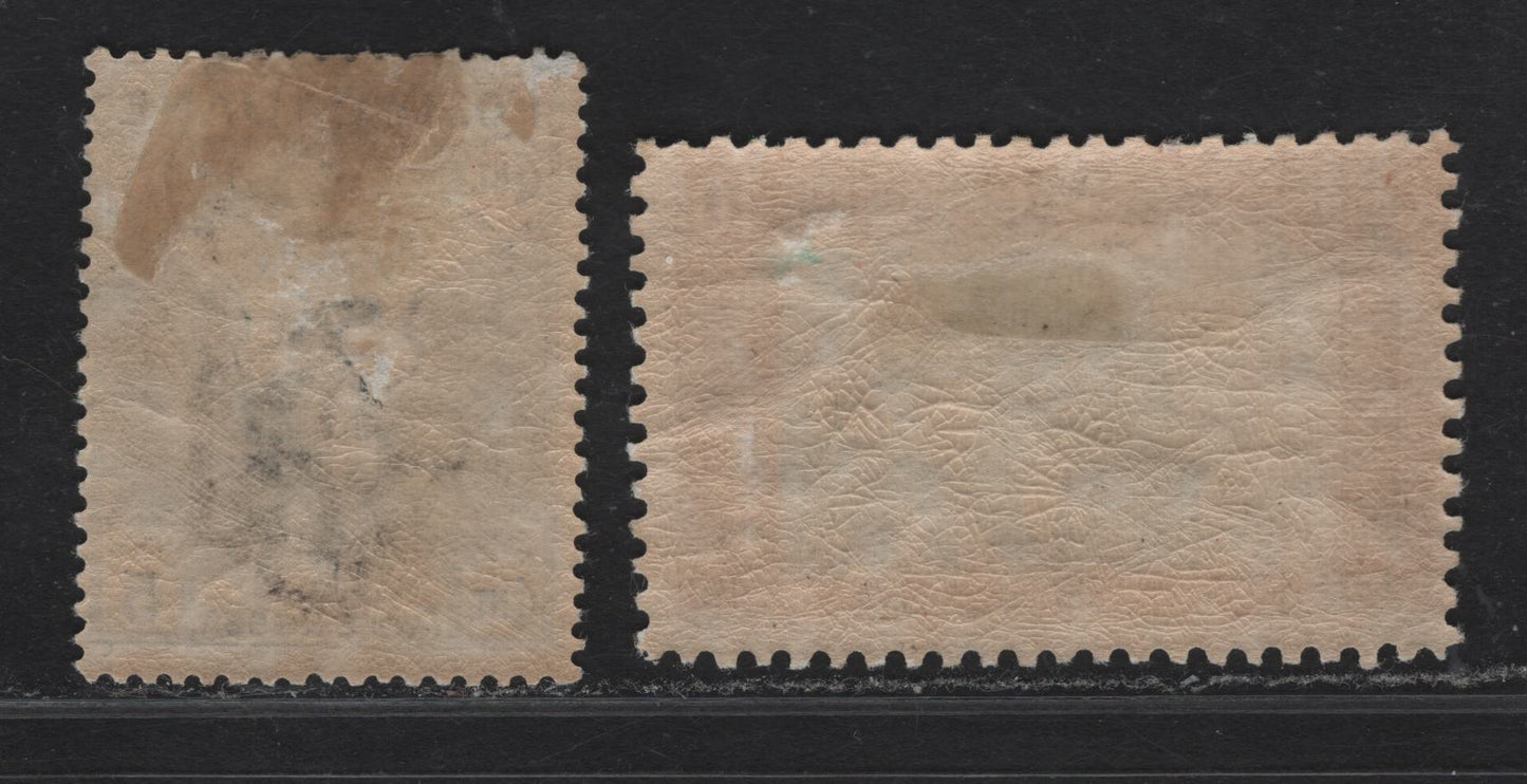 Lot 208 Italy SC#B2, B26 15c+5c - 40c+20c Slate - Dark Brown & Black Italian Eagle - Castle of Angelo, 1915-1926 Semi Postal Issues, 2 FOG Singles, .