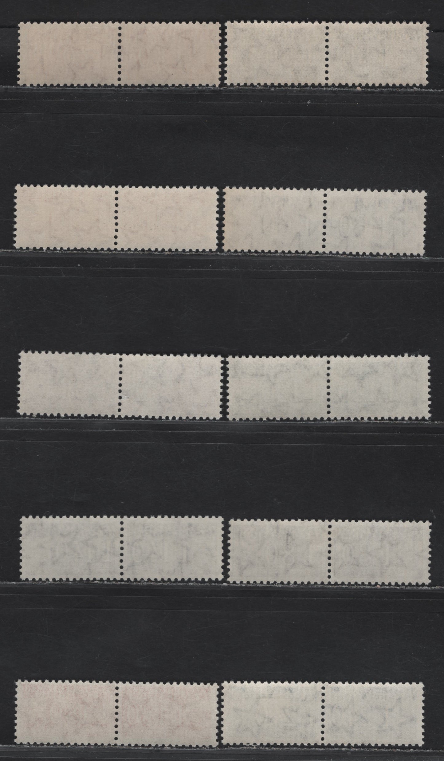 Lot 228 Italy SC#QY5-QY7, QY9, QY11, QY13-QY13, Q17-Q18 40l - 240l Orange Red - Dark Blue Numerals, 1956-1961 Parcel Post Authorized Delivery Issue, 10 VFOG Singles, Stars Wmk