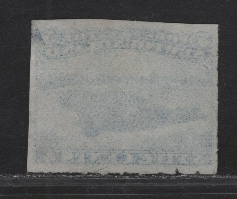 Lot 26 (C) Newfoundland #40 5c Blue Harp Seal, 1876-1879 3rd Cents Issue, A Fine Used Rouletted Single, Paper Cents-GG, Rouletted Have Been Trimmed On Two Sides