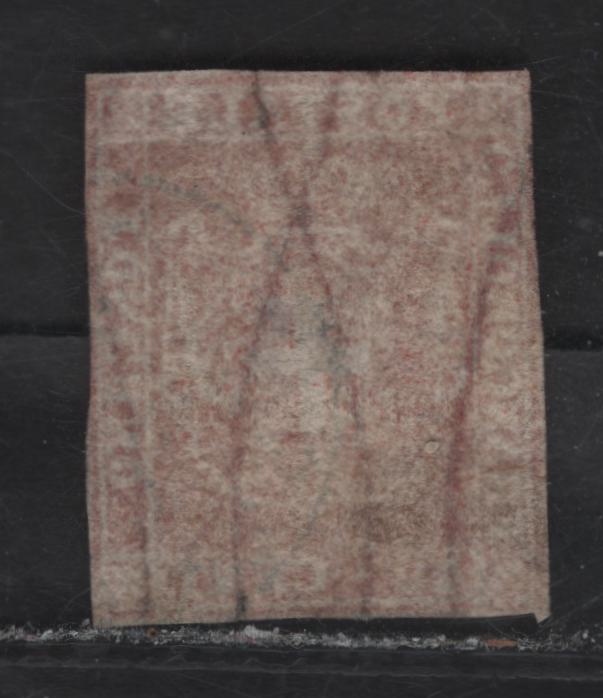 Lot 113 Tuscany SC#21 40c Rose Coat of Arms, 1860 Arms Issue, A Fine Used Imperf Single, Full 1/4mm Margin At Base, Clear To touching At Left & Top, Just Barely In At Right.