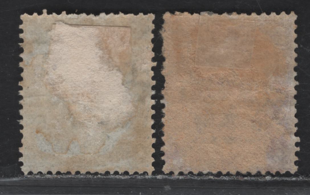 Lot 117 Italy SC#54-55 45c - 60c Violet Gray Green - Violet King Humbert I, 1889 King Humbert I Issue, 2 Very Fine Used Singles