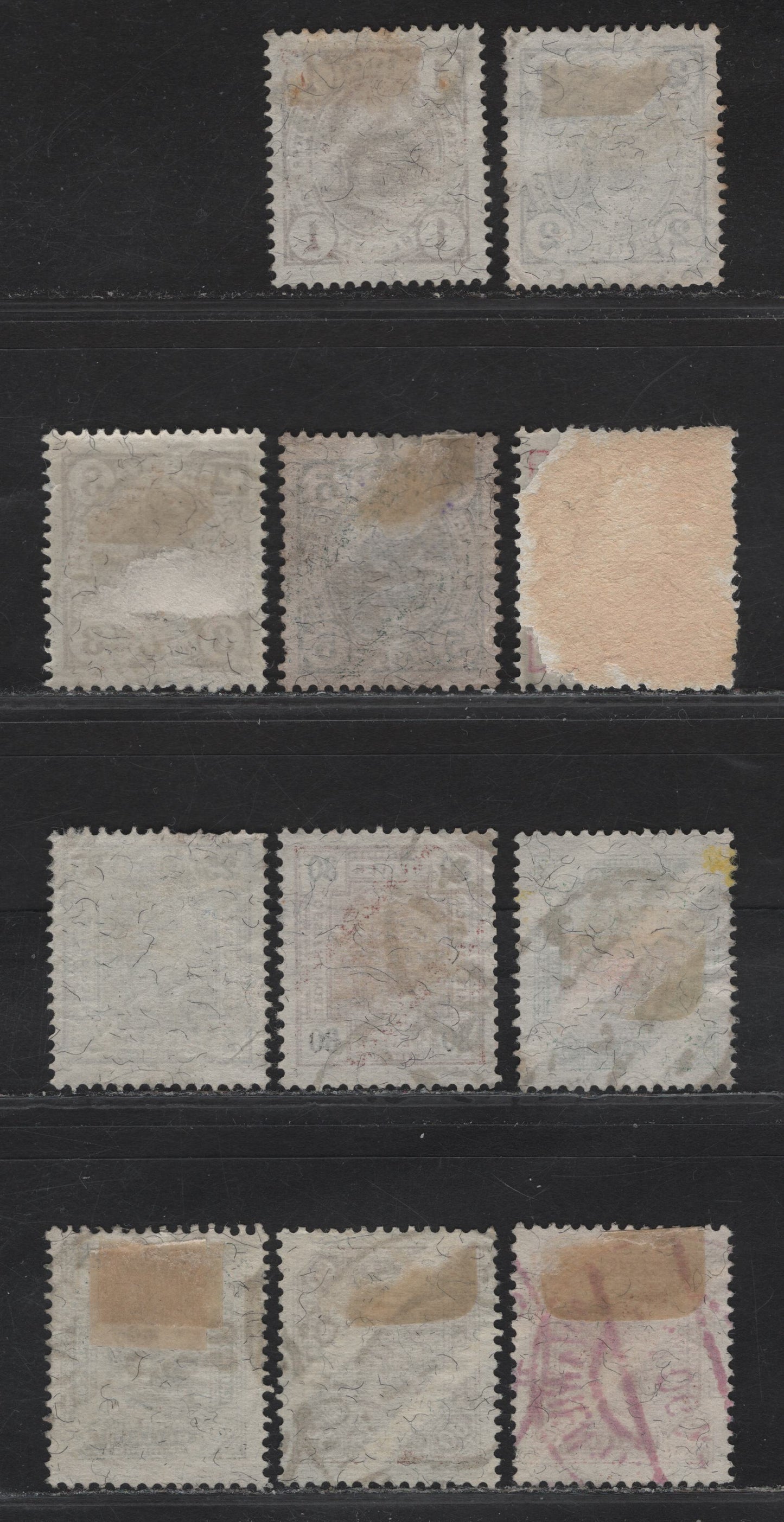 Lot 159 Austria SC#86-89, 97, 100b, 99, 101-103a, 104b, 105a 1h - 72h Lilac - Rose Franz Joseph, 1904 Franz Joseph Keyplates Issue, 11 Fine/Very Fine Used Singles, Without Varnish Bars, Perfs 13x13.5 & 13x12.5