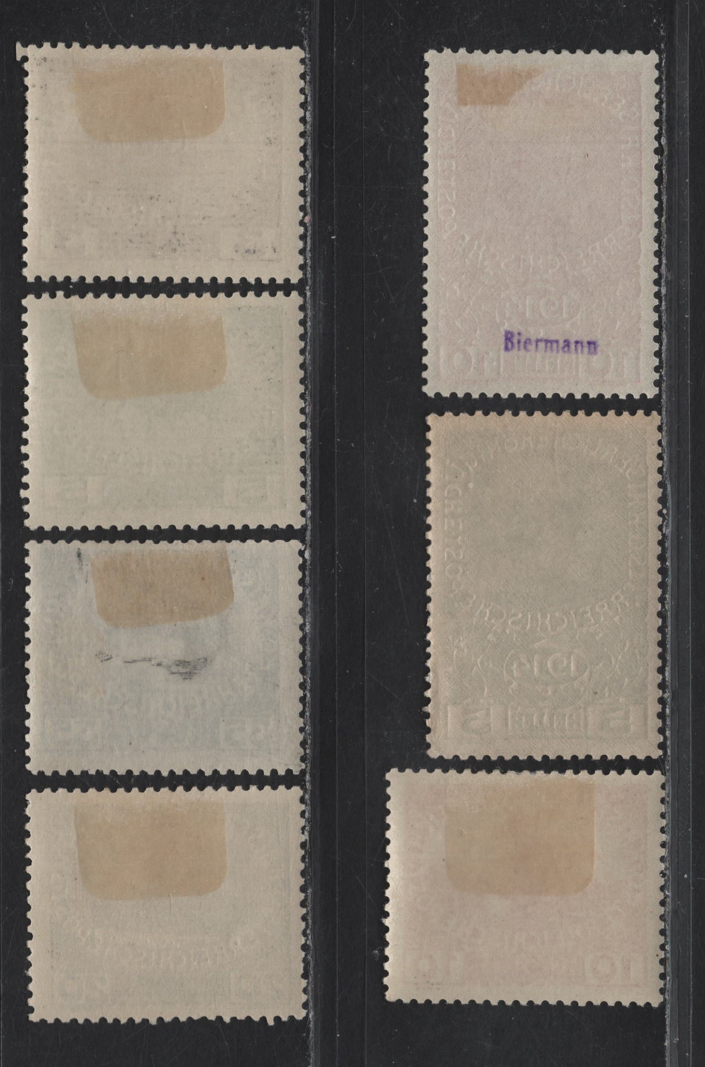 Lot 162 Austria SC#B1-B2, B3-B7 5h - 35h+3h Green - Ultramarine Emperor Franz Joseph - Airplane, 1914-1915 Semi Postal Issues, 7 F/VFOG/NH Singles