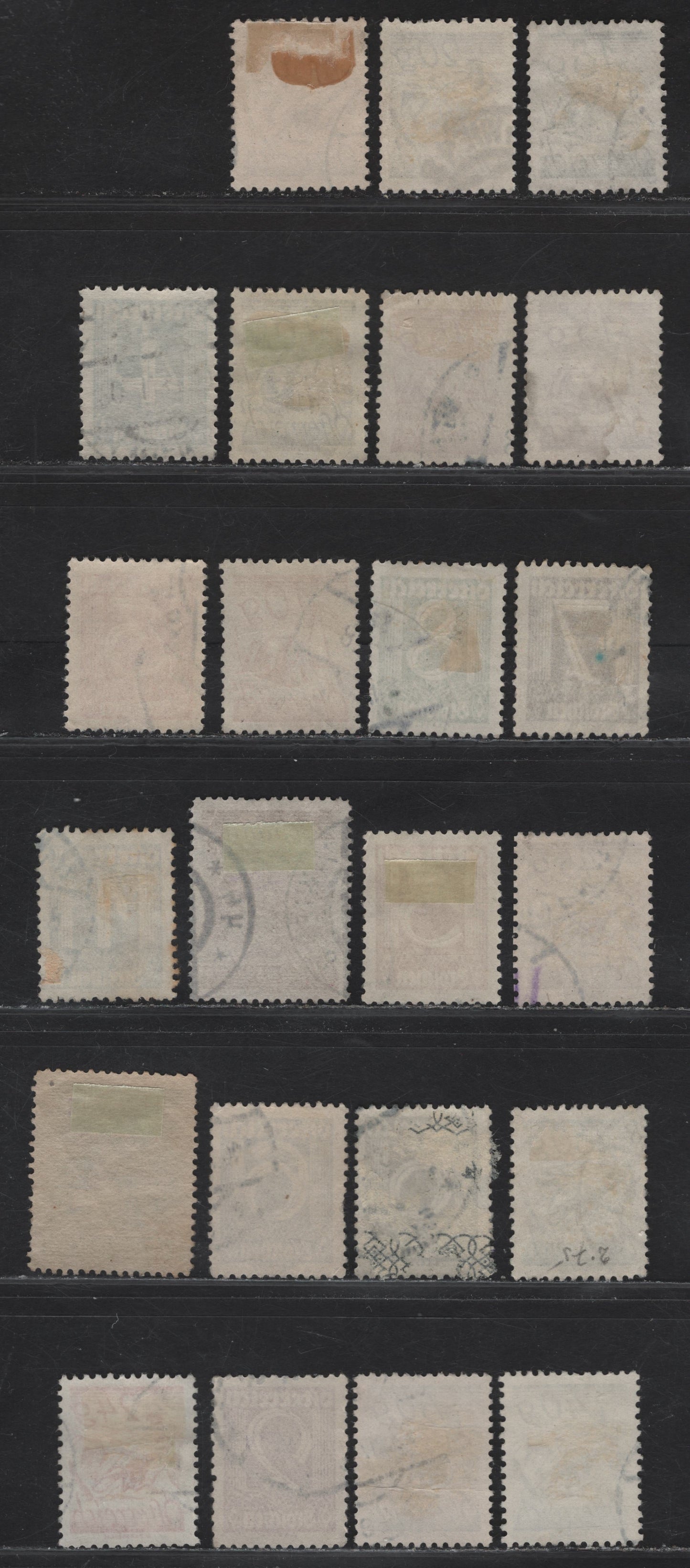 Lot 171 Austria SC#303-324, 308a 1g - 2s Dark Gray - Brown Rose Numeral - Church of Minorite Friars, 1925-1932 Pictorial Definitive Issue, 23 Fine/Very Fine Used Singles, Includes 2 Shades Of the 6g Ultramarine & Violet Blue, Some Light Toning On 1g