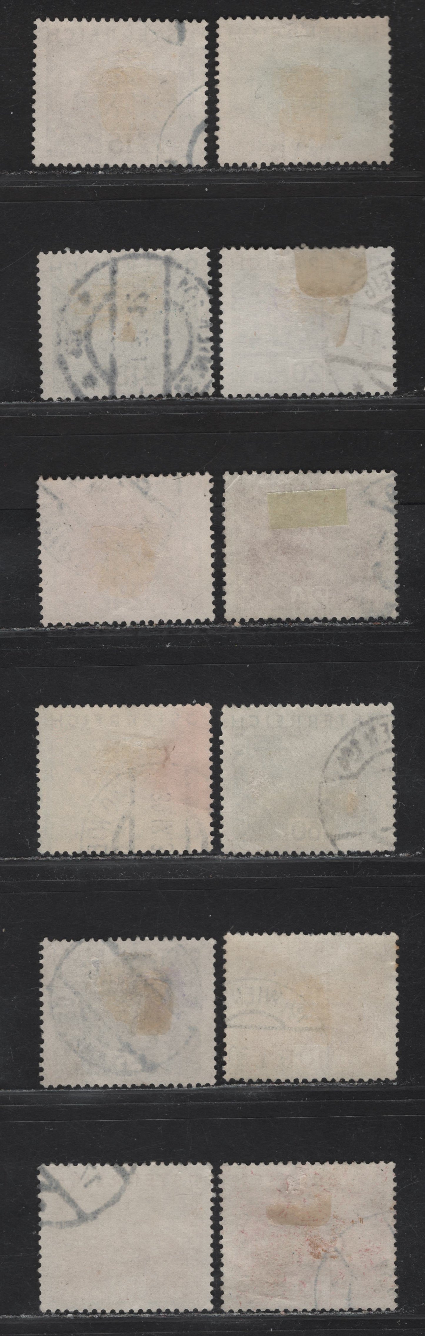 Lot 174 Austria SC#326-334, 336-337 10g - 60g Brown Orange - Olive Green Gussing, 1929-1930 Large Pictorial Issue, 12 VFOG Singles