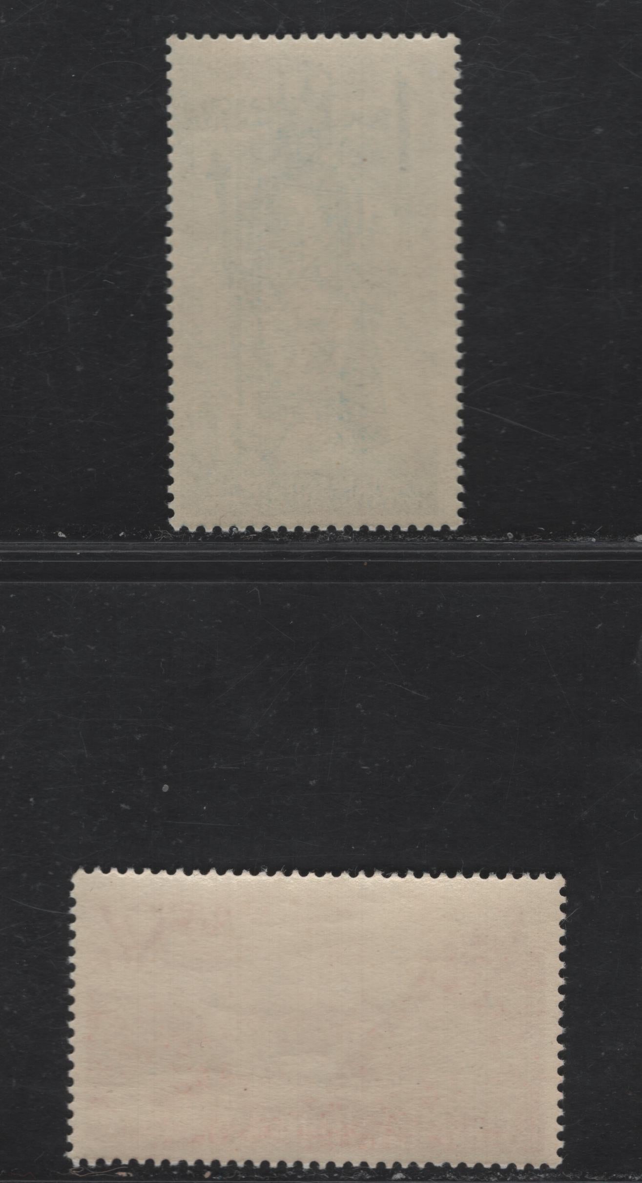 Lot 213 (C)Germany - French Zone - Rhine Palatinate SC#6N28 - 6N29 84pf - 1dm Rose Brown - Bright Blue Pictorial, 1948 Second Pictorial Issue, 2 F/VFNH Singles, New Colors, White Wove Paper (Paper Y), 1m Is Type 1.