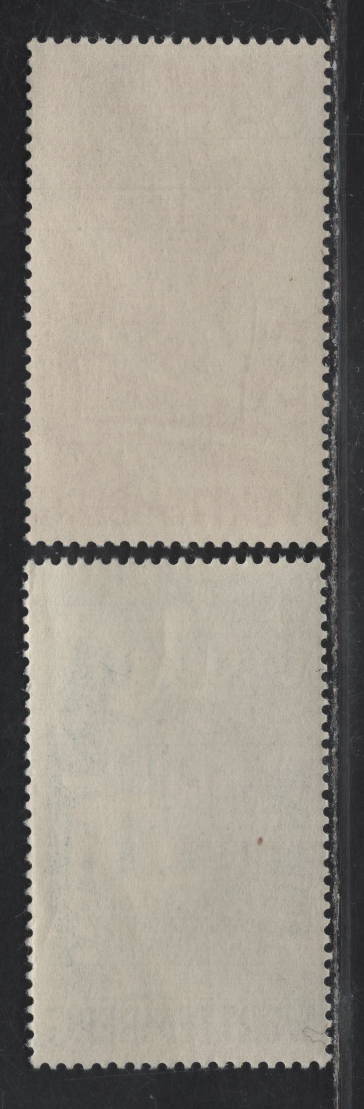 Lot 217 (C)Germany - French Zone - Wurttemberg SC#8N26-8N27 84pf - 1dm Rose Brown - Bright Blue Pictorial, 1947-1948 Pictorial Issue, 2 VFNH Singles, White Wove Paper (Paper Y), The 1m Is Type 1, 84pf Is Type 2.