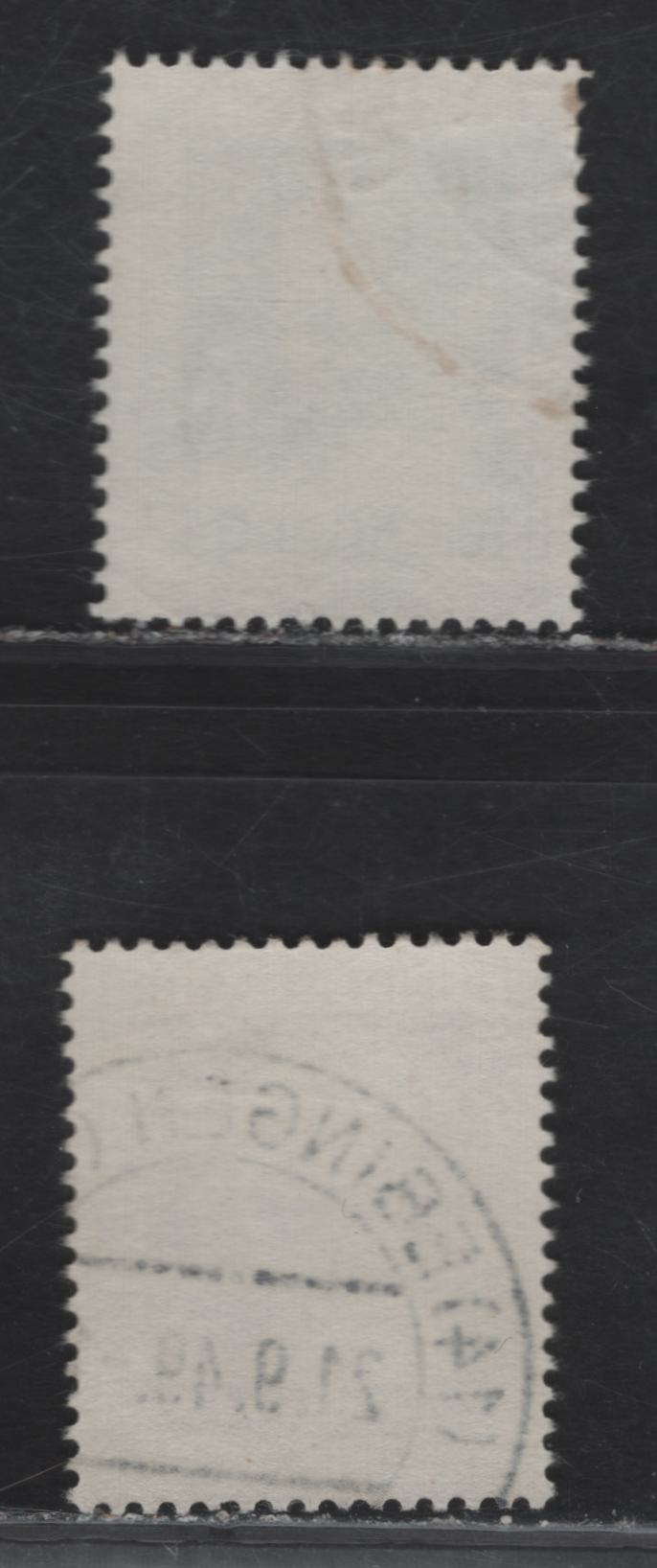 Lot 220 (C)Germany - French Zone - Wurttemberg SC#8NB7-8NB8 10pf+5pf - 20pf+10pf Blue Green - Claret Gustav Werner, 1949 Gustav Werner Issue, 2 Very Fine Used Singles, Postally Used, The Cancel On 8NB8 Looks Genuine, 8NB7 Looks Suspect.