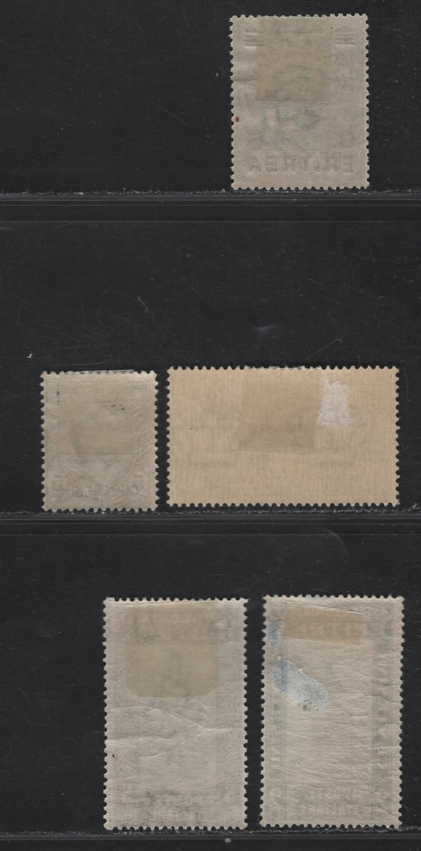 Lot 226 Eritrea SC#35, 59, 119-120, 160 5c - 10c Green - Brown Victor Emmanuel III - Camel, 1908-1934 Overprinted Victor Emmanuel - Pictorial Issues, 5 F/VFOG Singles