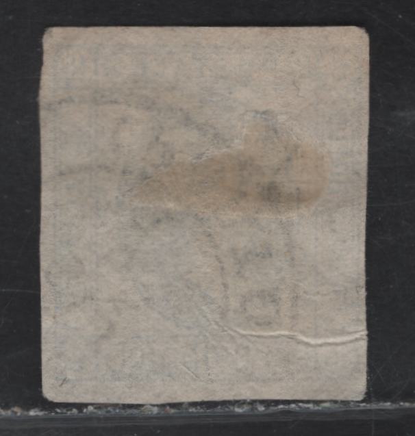 Lot 241 Italy SC#23a 15c Blue Victor Emmanuel II, 1863 Victor Emmanuel II Issue, A Very Fine Used Imperf Single, Type 1, Nearly Closed 'C', Full Margins On 3 Sides, Close On Left, Small Inernal Paper Wrinkle.