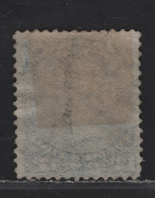Lot 31 (C) Canada #28b 12.5c Blue Queen Victoria, 1868-1876 Large Queen Issue, A Very Good Used Single, Paper FO-U (Duckworth Paper 2), Perf 12x12.1, Tiny Tear In Upper Left Margin Above UL Scrollwork.