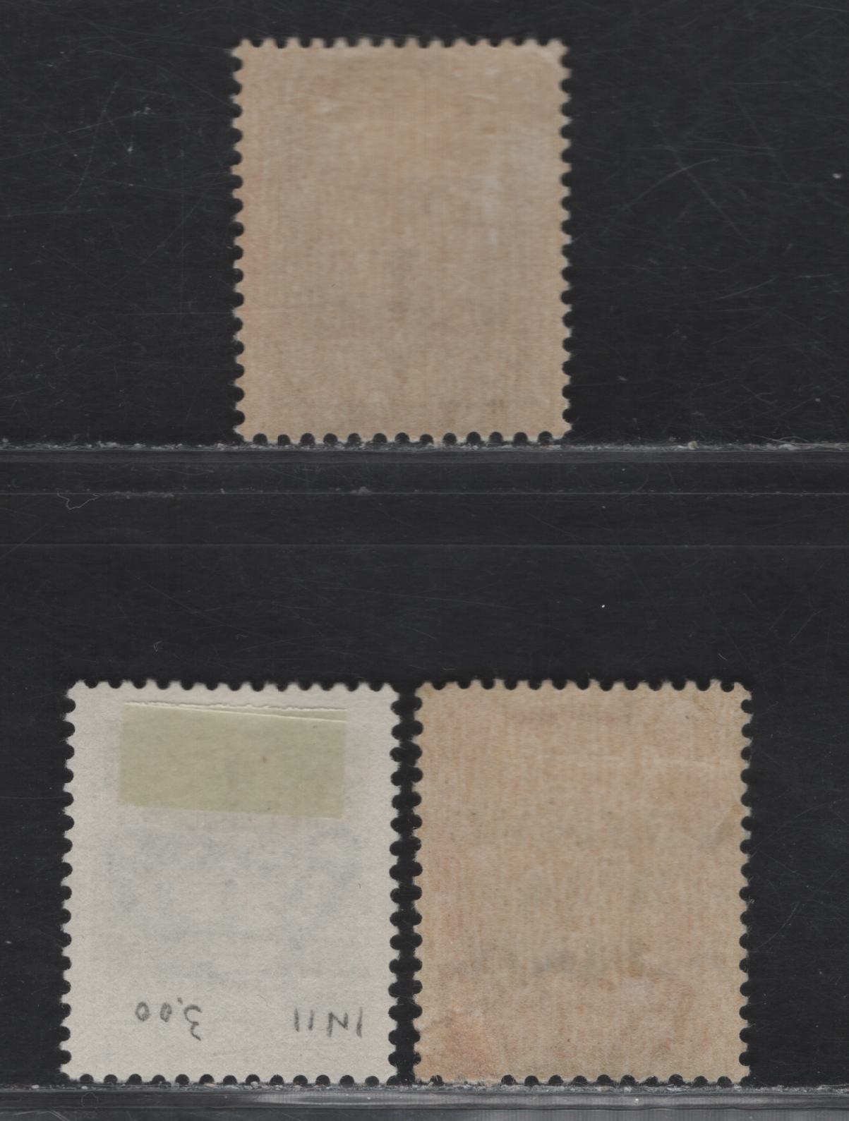 Lot 329 Italy SC#1N10-1N12 20c - 50c Rose Red - Purple Figures, 1943 Allied Military Govt Overprinted Issue, 3 F/VFOG & Unused Singles, Key 35c has No Gum