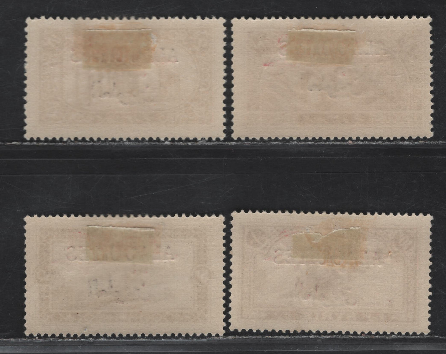 Lot 380 Alaouites SC#C9-C12 2p-10p Dark Brown-Violet Brown Palmyre-Alep, 1926 Airmail Overprints, 4 Fine & VFOG Singles